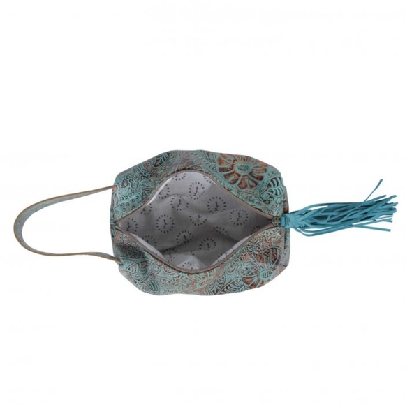 💥LAST ONE💥Myra Blue Canopy leather cosmetic bag - Picture 5 of 6